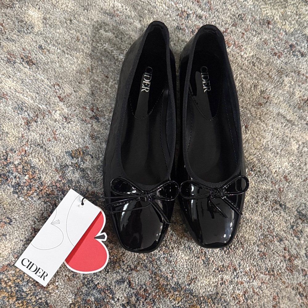 Cider Black Patent Ballet Flats